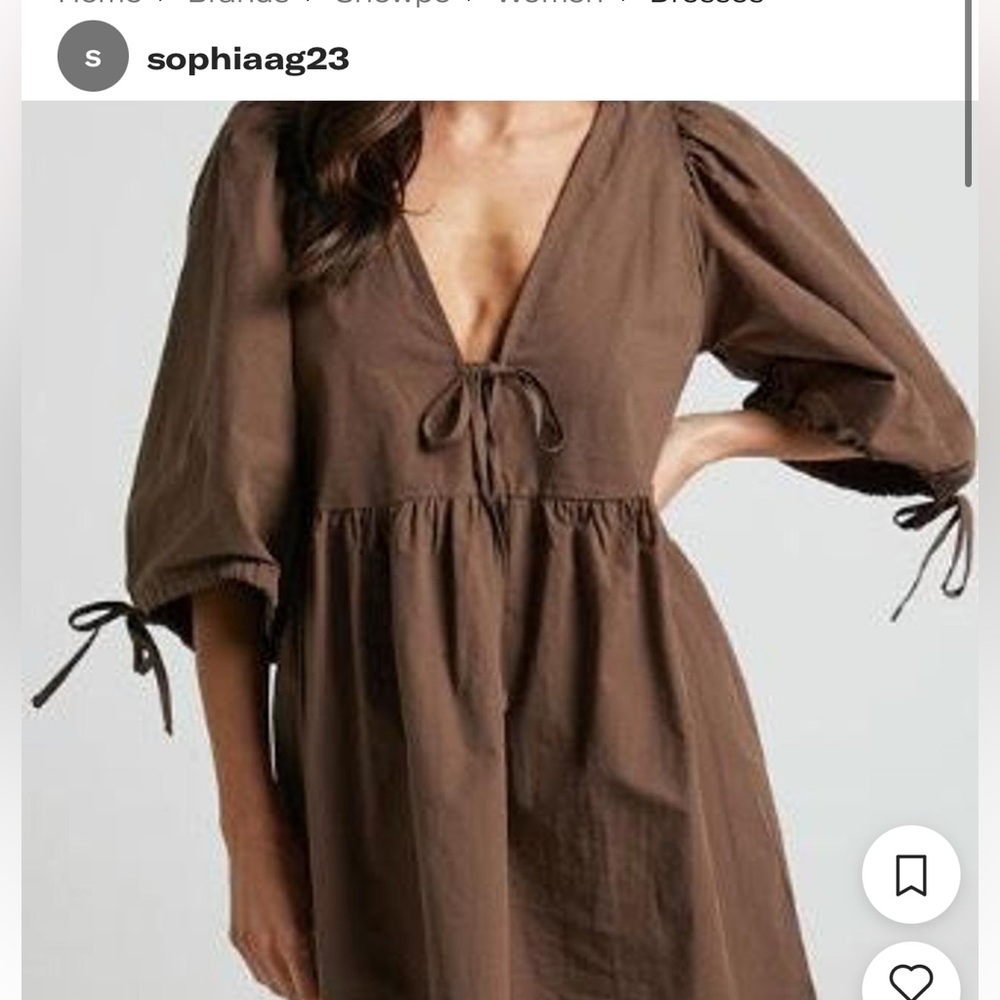 Showpo Rosita Mini Dress with Front Tie *BRAND NEW W TAGS*